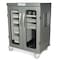 Harloff Three Quarter Height Double Column Medical Storage Cabinet, Glass Doors, Key Lock MSPM62-00GK - alternate 1